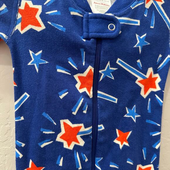 Hanna Andersson Patriotic Sparkle & Shine Summer Zip Sleeper Pajamas - Picture 3 of 8